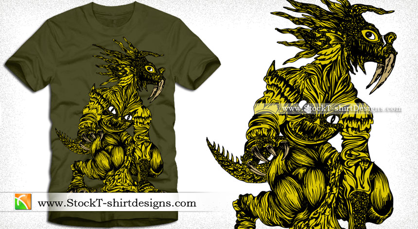 vector Demon Animal T-shirt Graphics Design