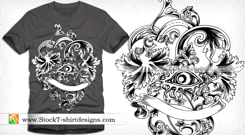 Floral Vector Illustration for T-shirt Design