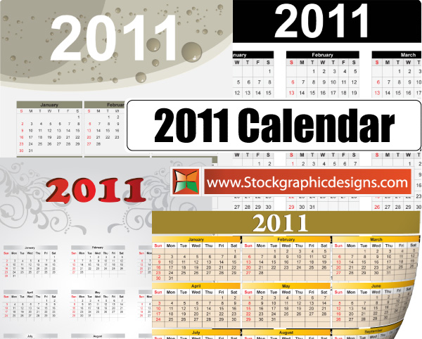 2011 Free Vector Calendar