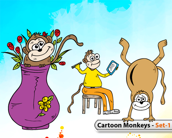 Cartoon Monkeys -Set-1
