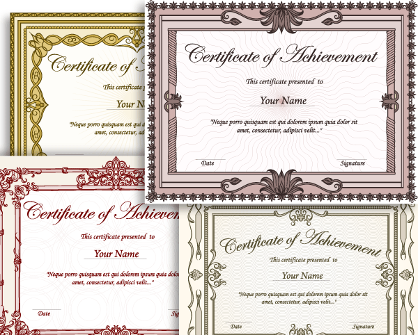 Certificate Border Vector Set-2