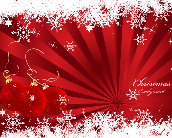 Xmas Series: Christmas Background Vector Pack | Vector & Photoshop Brushes  | Stock Graphic Designs