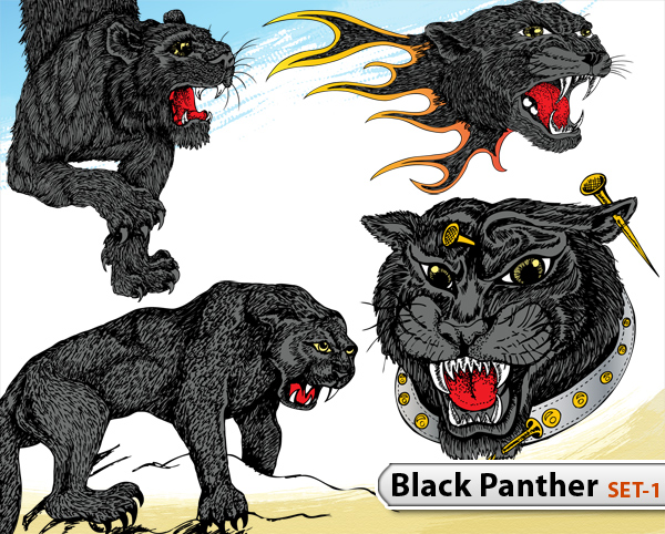 Black Panther Vector -Set-1