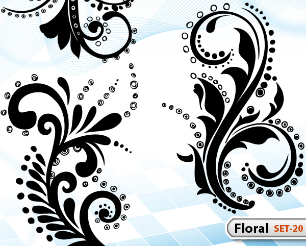 Hand Drawn Floral -Set-20