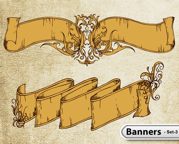 Hand Drawn Banners -Set-3