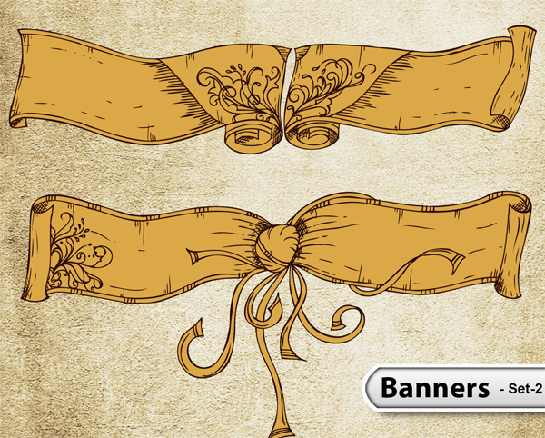 Hand Drawn Banners -Set-2