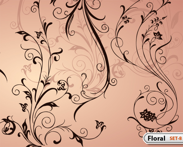 Hand Drawn Floral -Set-8