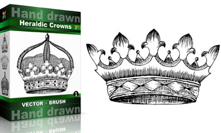 Heraldic Series : Hand Drawn Crowns