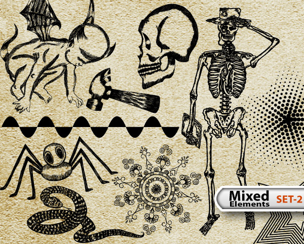 Mixed Elements Free Illustrator Vector Pack-2