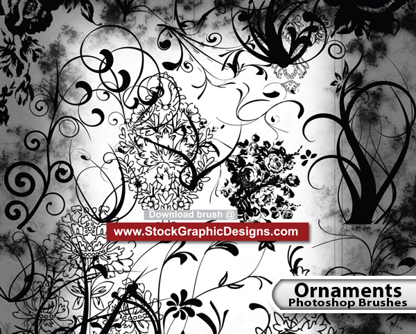 Ornament Free Photoshop Brush Pack