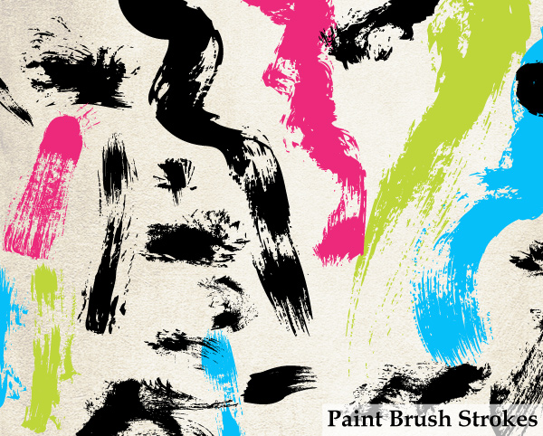 Paint Brush Strokes Vector Illustrator Set-2