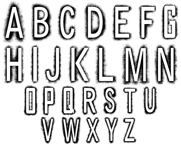 Spray Paint Alphabet Vector Pack