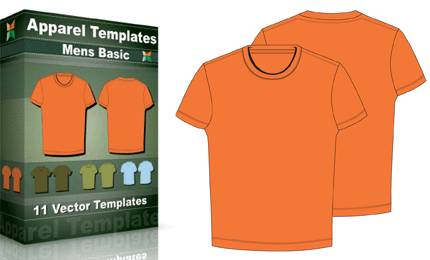 T-Shirt Templates : Men’s Basic