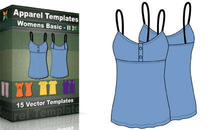 T-Shirt Templates : Women’s Basic – 2