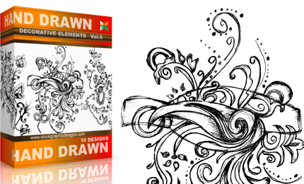 Vol.6 : Hand Drawn Sketchy Decorative Elements