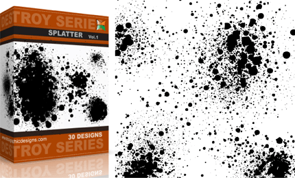Vol.1 : Destroyed Paint Splatter Vectors