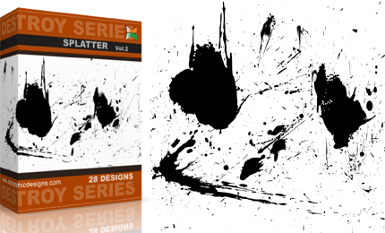Vol.2 : Destroyed Paint Splatter Vectors