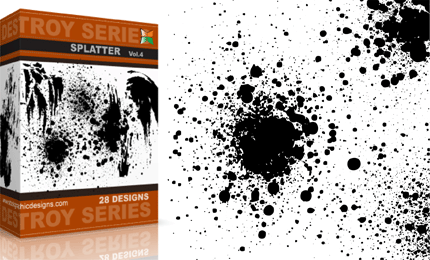 Vol.4 : Destroyed Paint Splatter Vectors