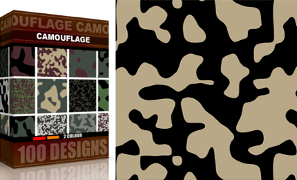 Vector Seamless Camouflage Pattern – 2 Color