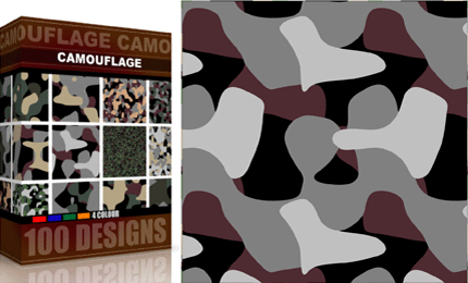Vector Seamless Camouflage Pattern – 4 Color