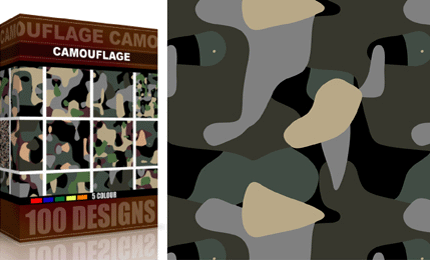 Vector Seamless Camouflage Pattern – 5 Color