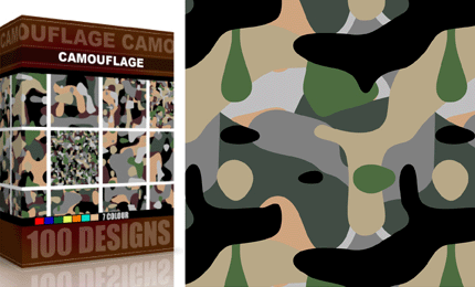 Vector Seamless Camouflage Pattern – 7 Color